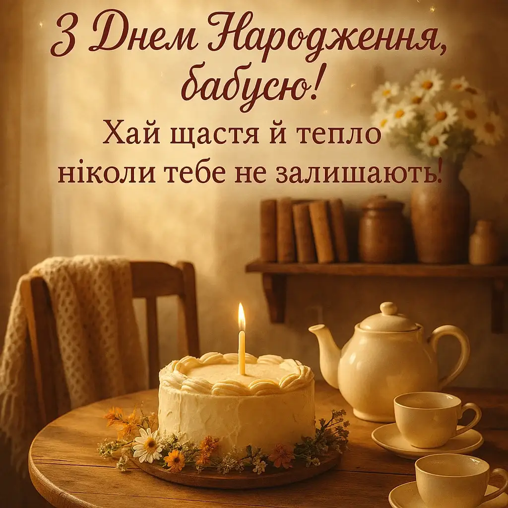 Привітання бабусі з днем народження