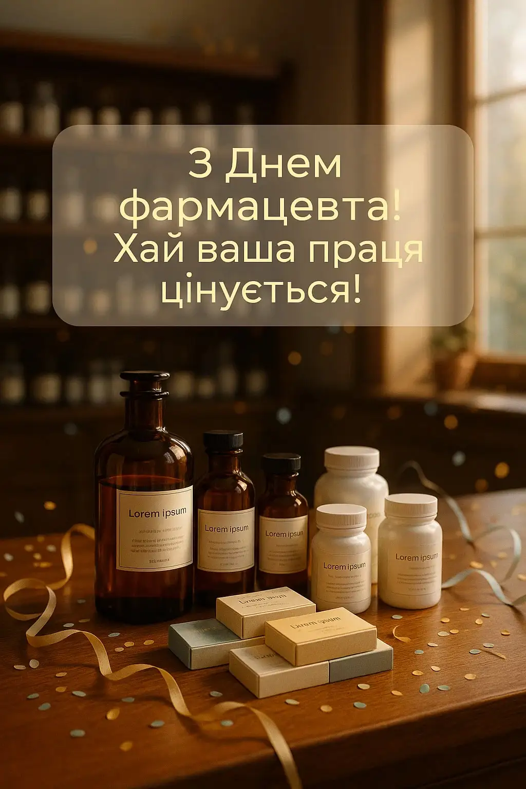 Привітання з днем фармацевта