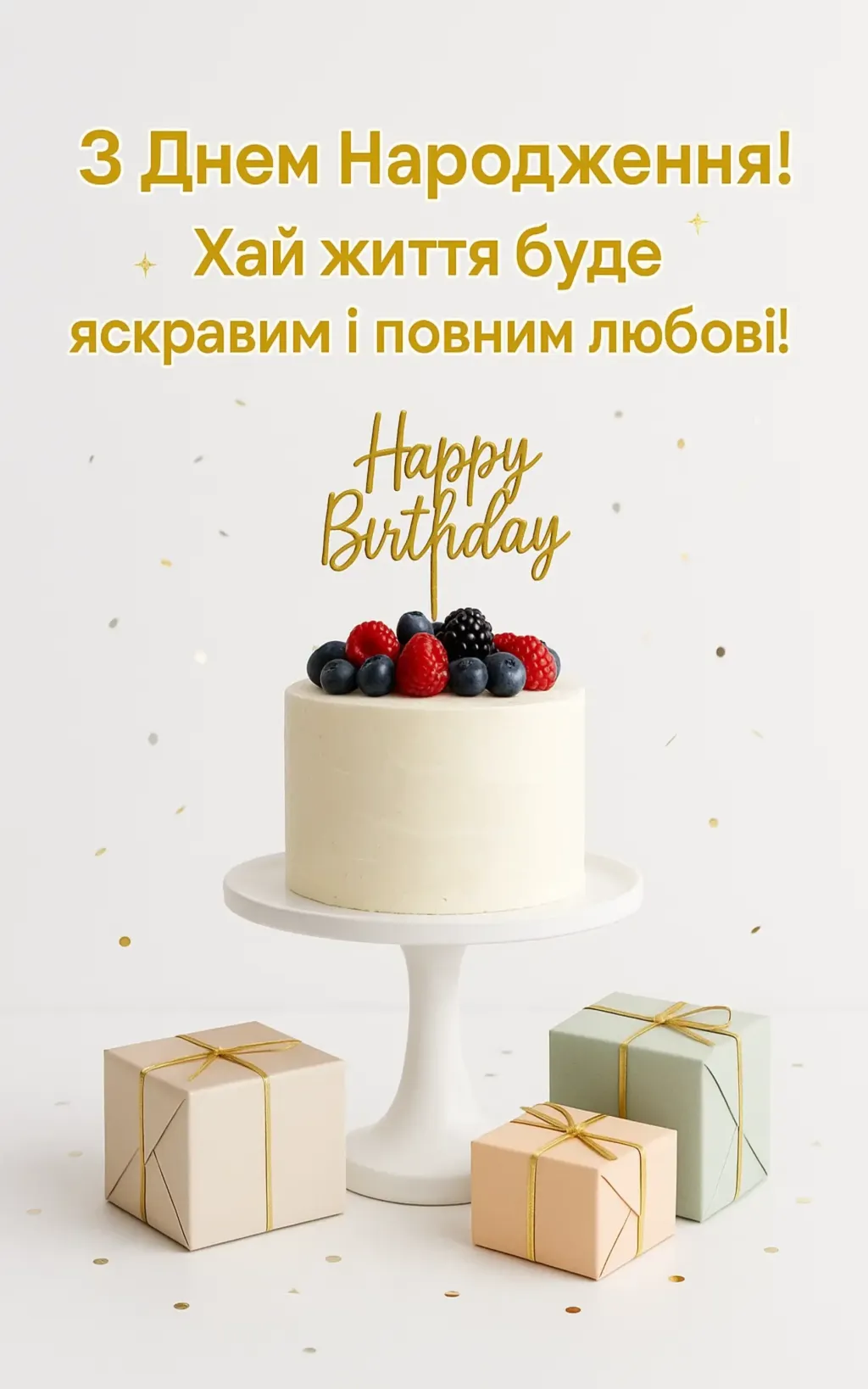 Привітання з днем народження своїми словами короткі