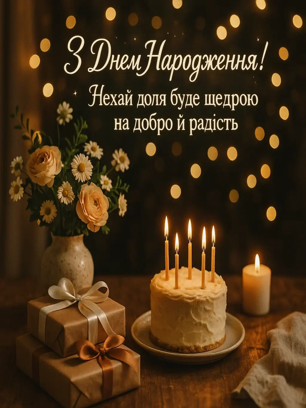 Привітання з днем народження своїми словами короткі