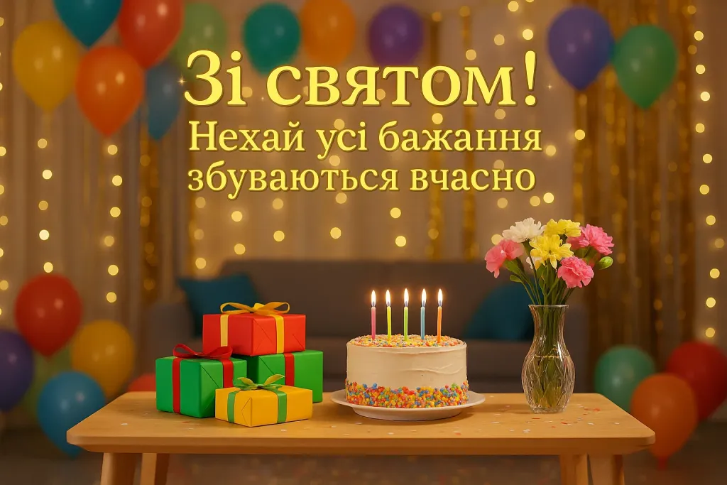 Привітання з днем народження своїми словами короткі