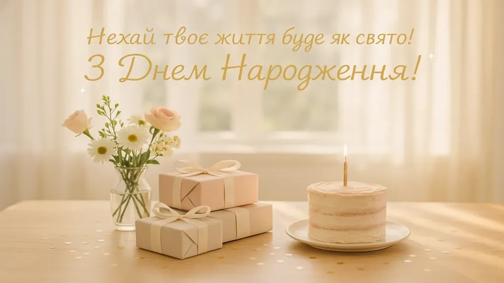 Привітання з днем народження своїми словами короткі