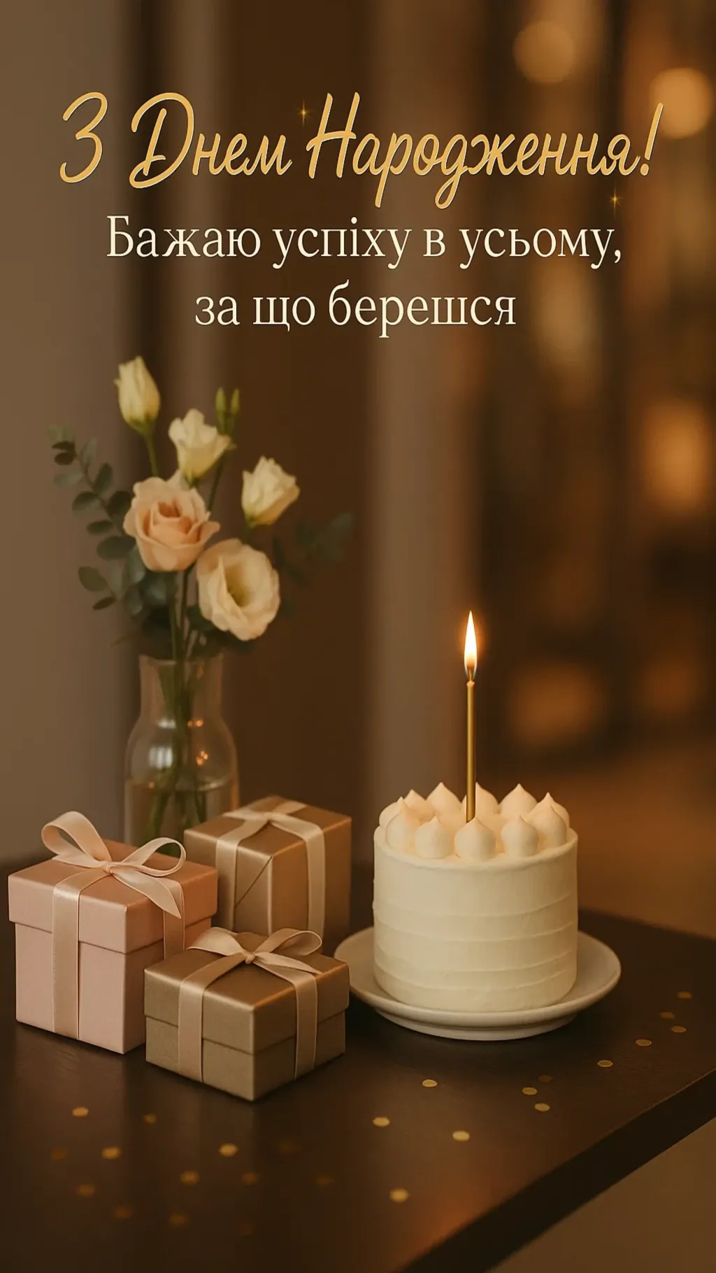 Привітання з днем народження своїми словами короткі