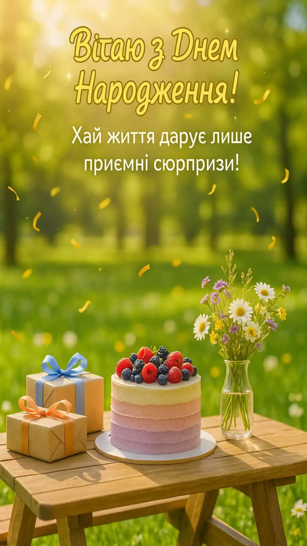 Привітання з днем народження своїми словами короткі