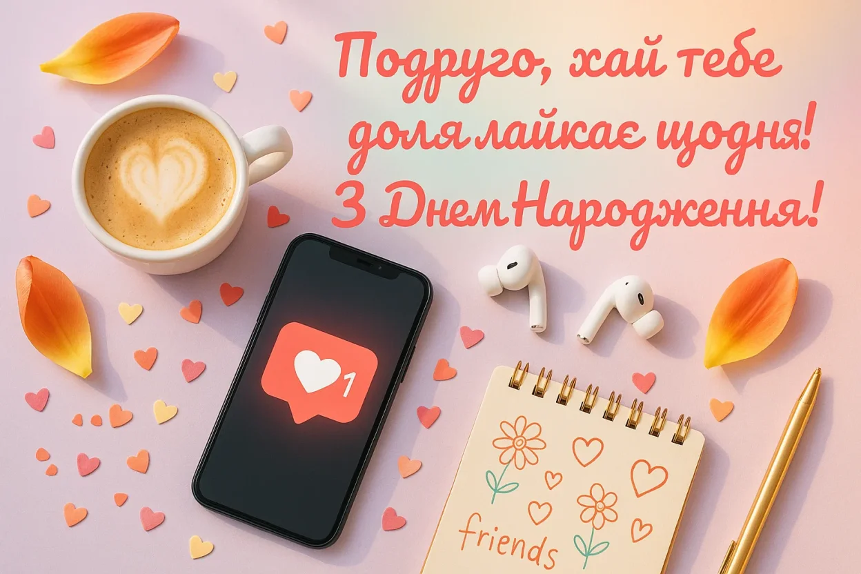 Короткі прикольні привітання з днем народження подрузі