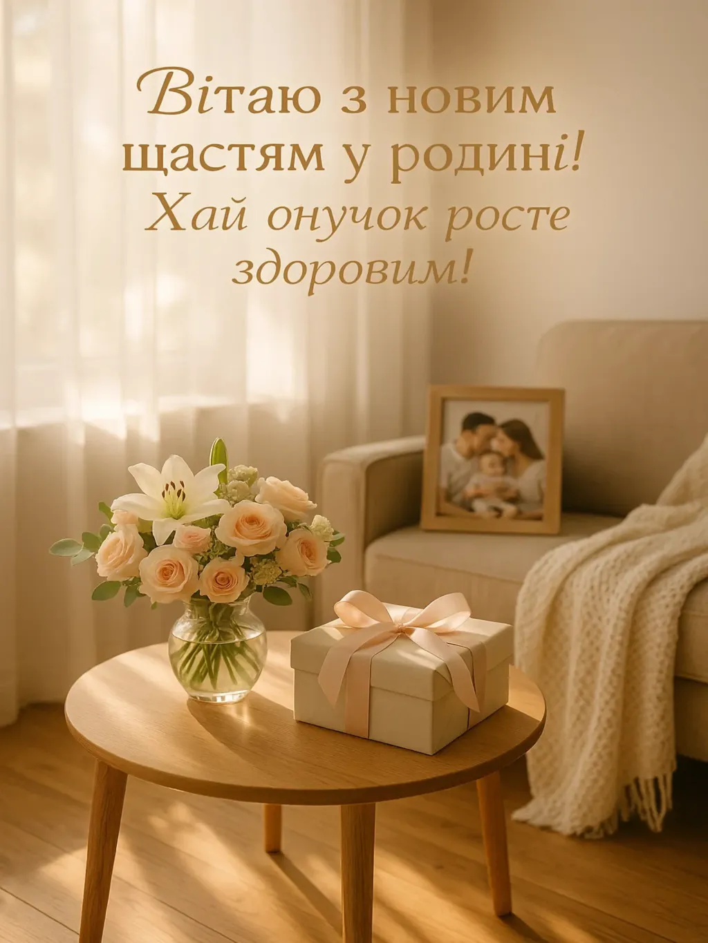 Привітання з народженням онука
