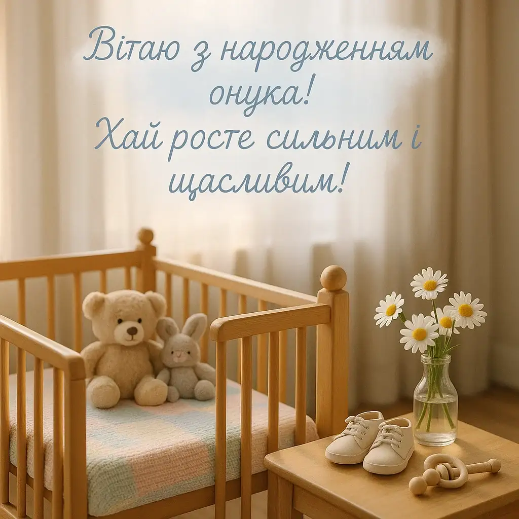 Привітання з народженням онука