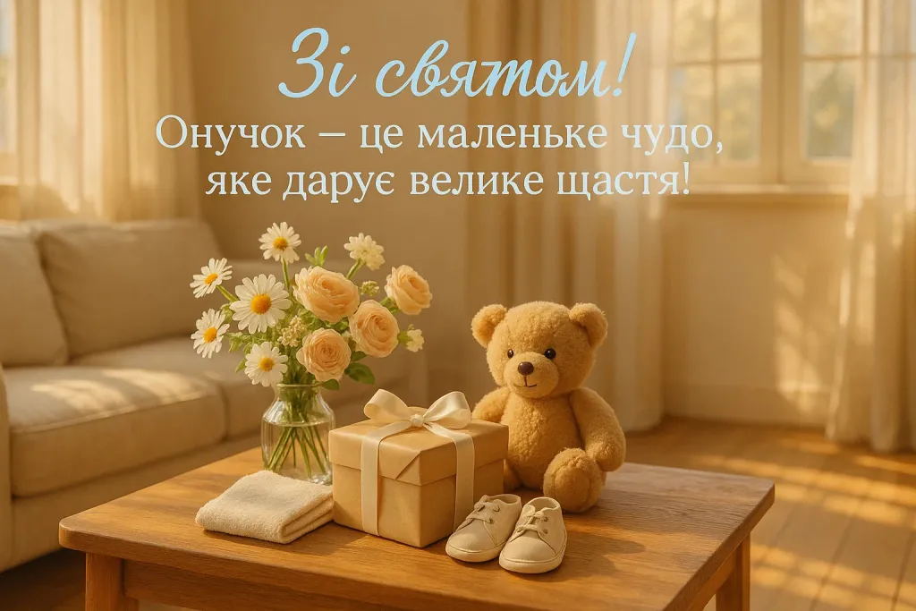 Привітання з народженням онука
