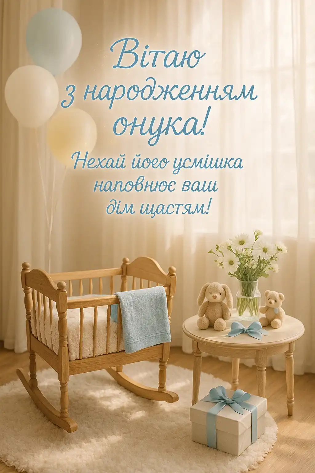 Привітання з народженням онука