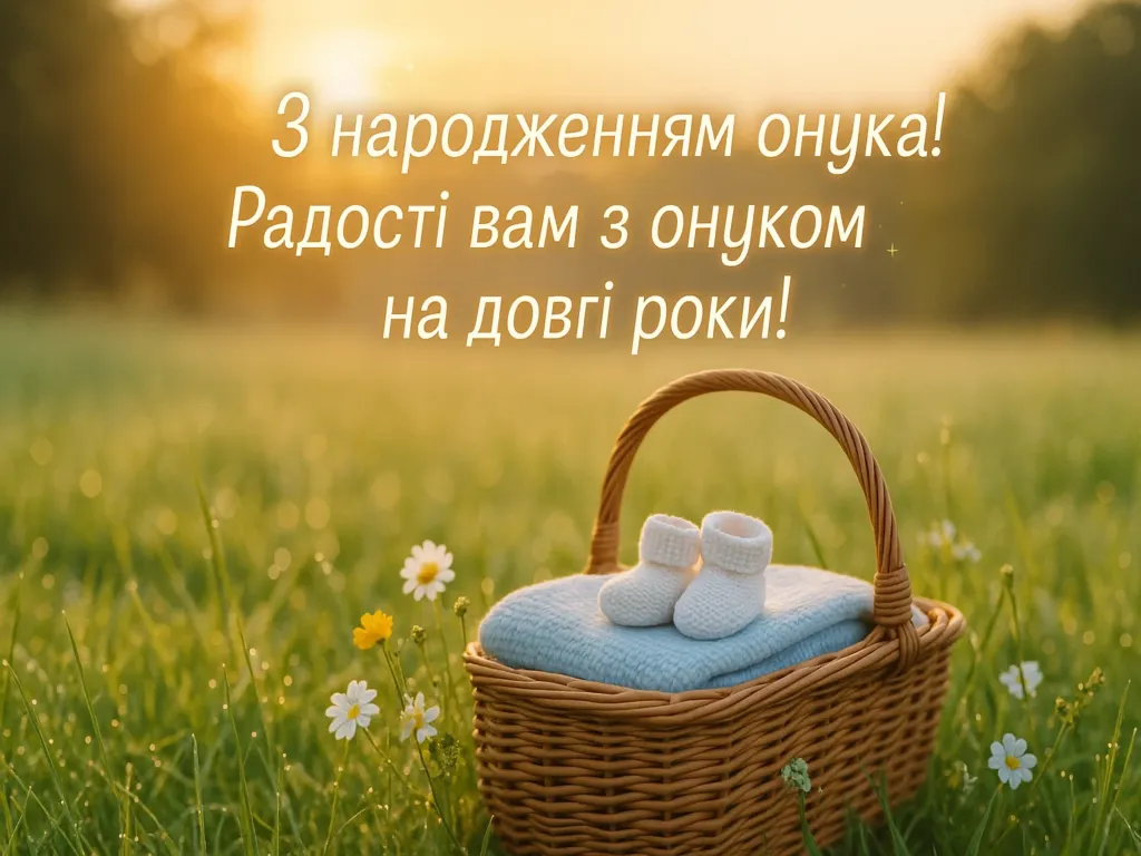 Привітання з народженням онука