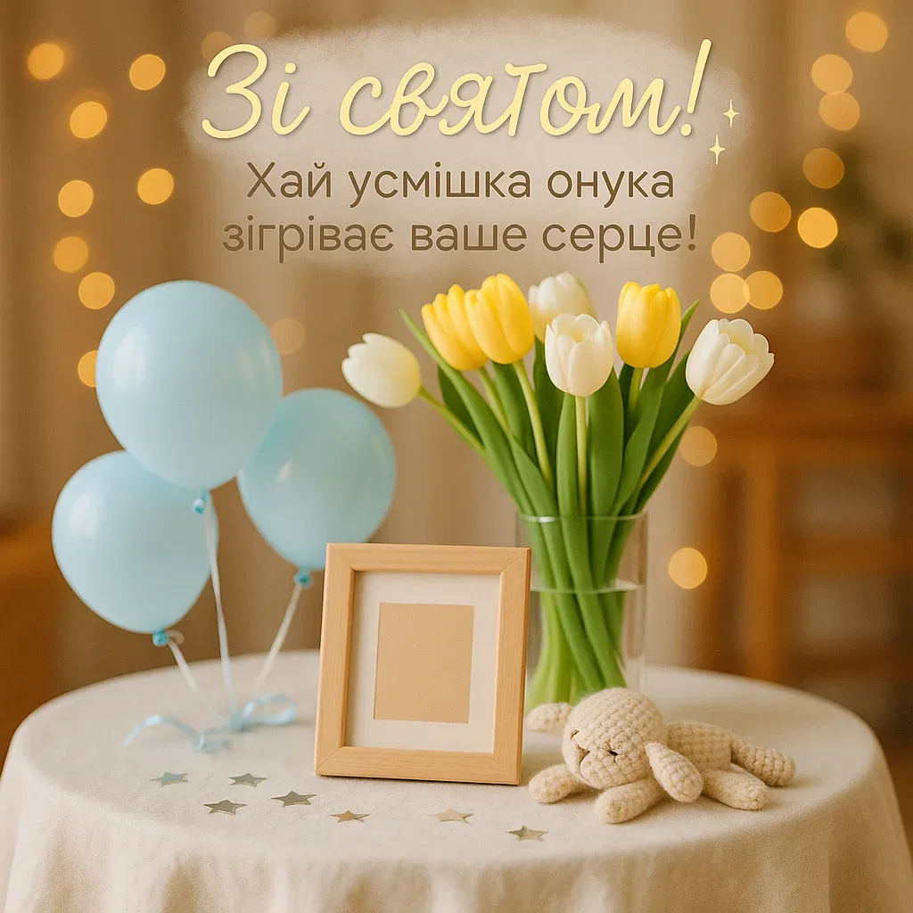 Привітання з народженням онука
