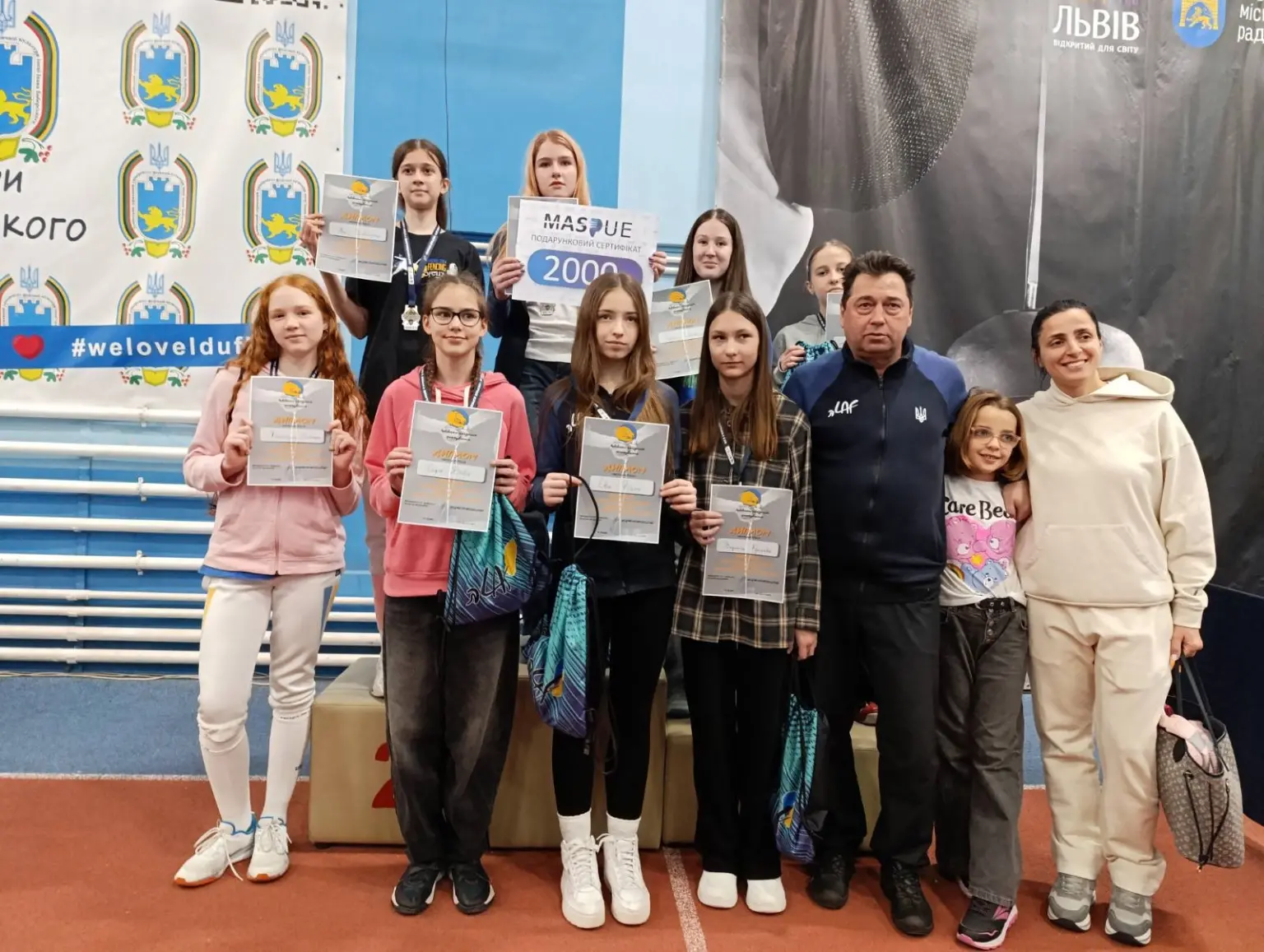 Фехтувальниці з Тернополя завоювали призові місця на етапі Всеукраїнської ліги пам’яті В.Миронюка