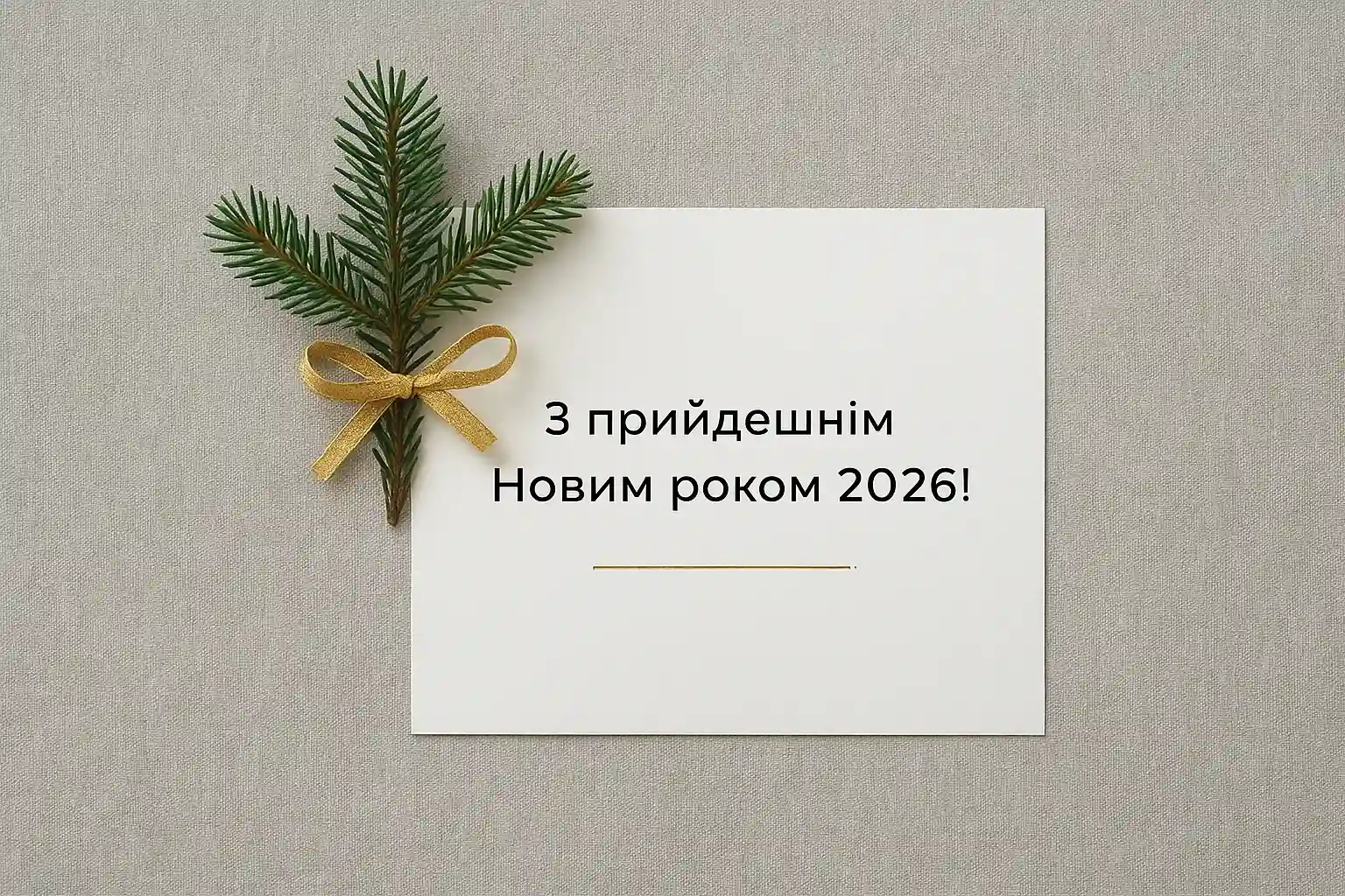 Привітання з прийдешнім новим роком 2026