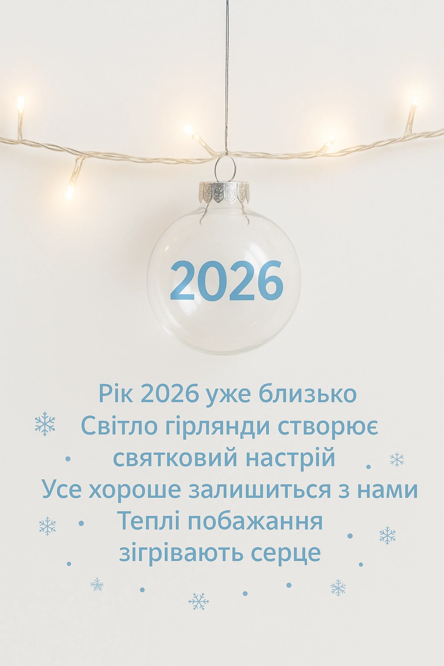 Привітання з прийдешнім новим роком 2026