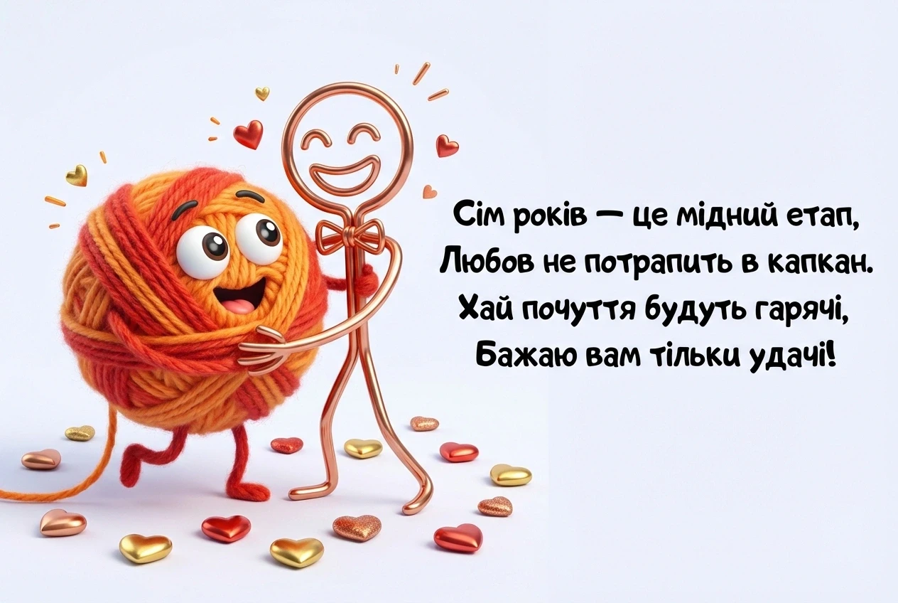 привітання з днем весілля 7 років