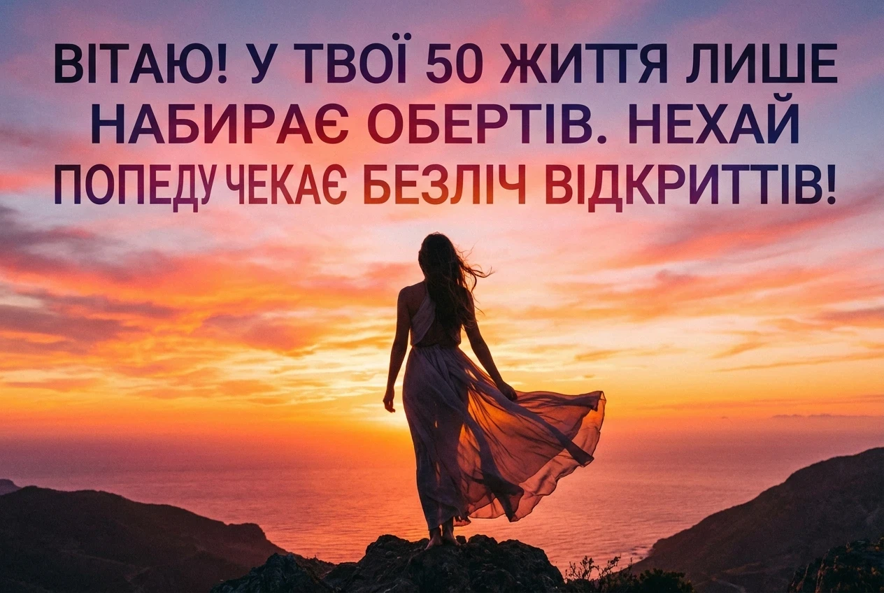 з ювілеєм 50 років для жінки