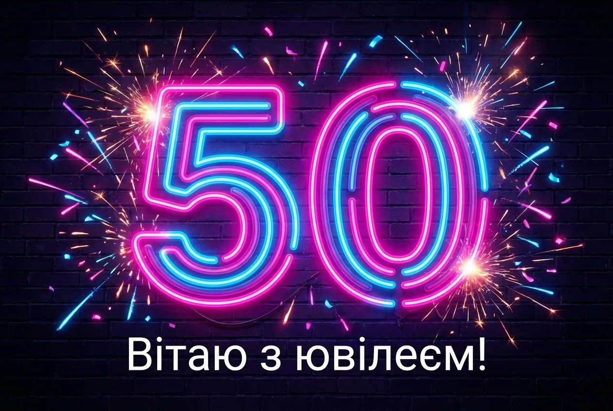 з ювілеєм 50 років для жінки