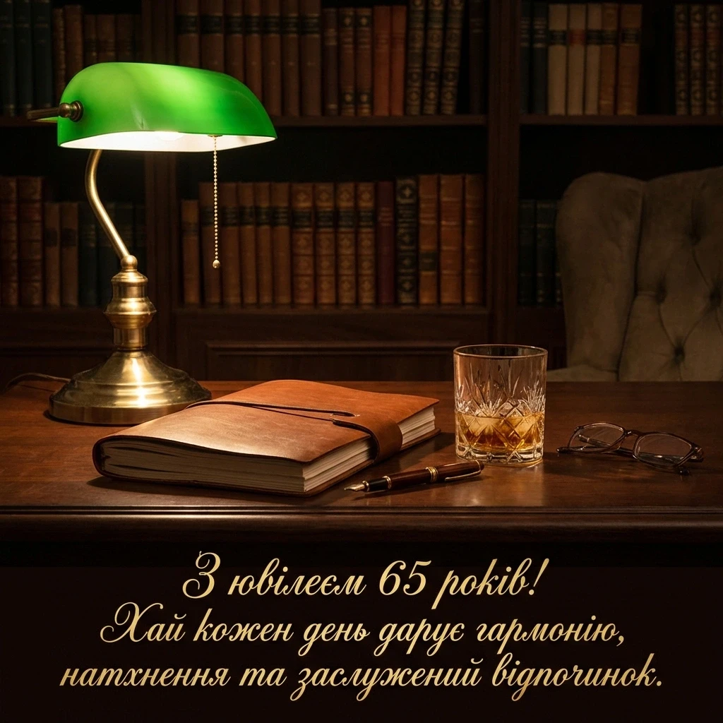 з ювілеєм 65 років мужчині