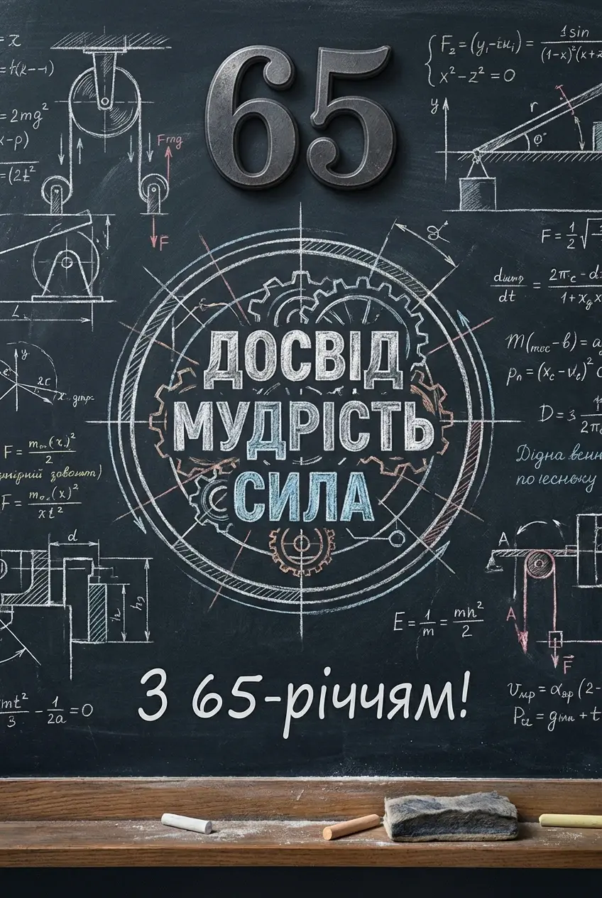 з ювілеєм 65 років мужчині