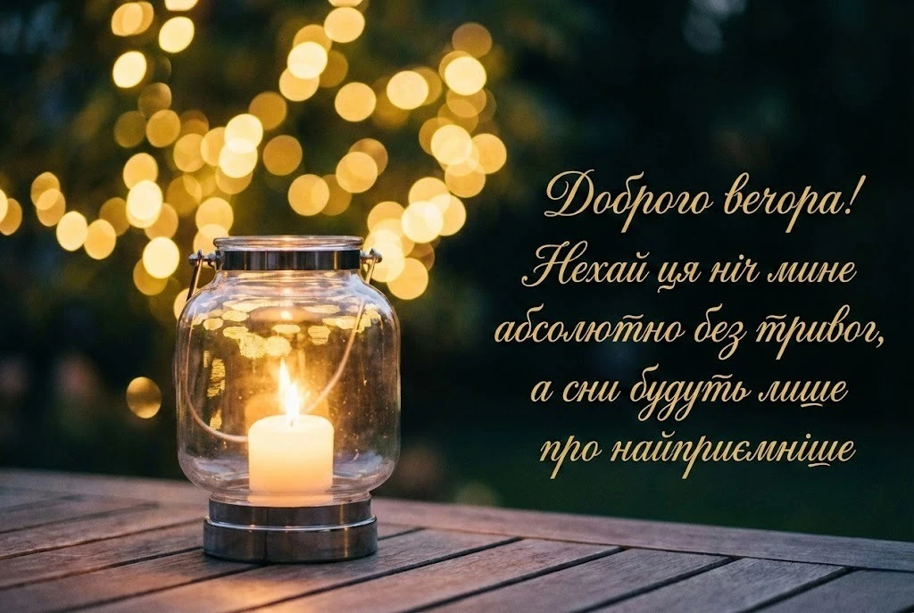 Доброго вечора і тихої ночі: душевні побажання та красиві листівки для затишку