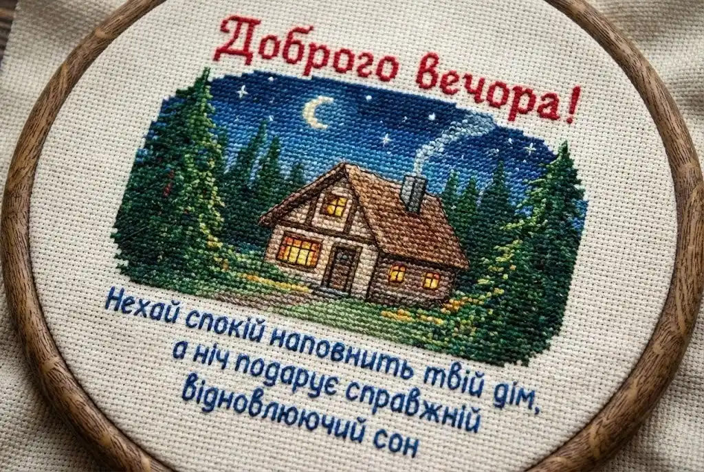 Доброго вечора і тихої ночі: душевні побажання та красиві листівки для затишку
