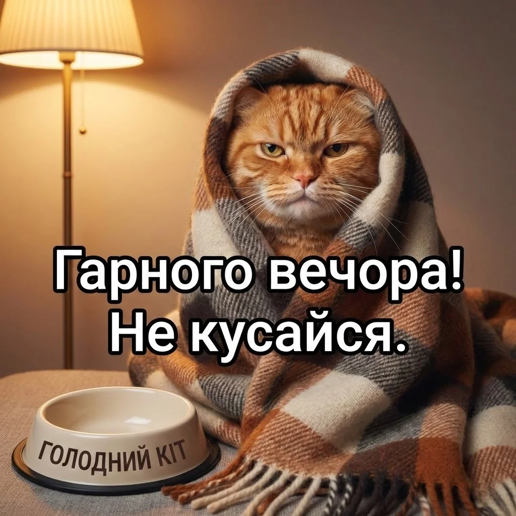 Гарного вечора: приколи та найтепліші побажання доброго вечора у картинках