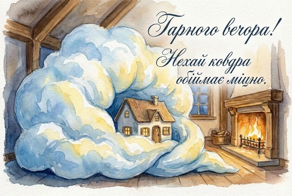 Гарного вечора: приколи та найтепліші побажання доброго вечора у картинках