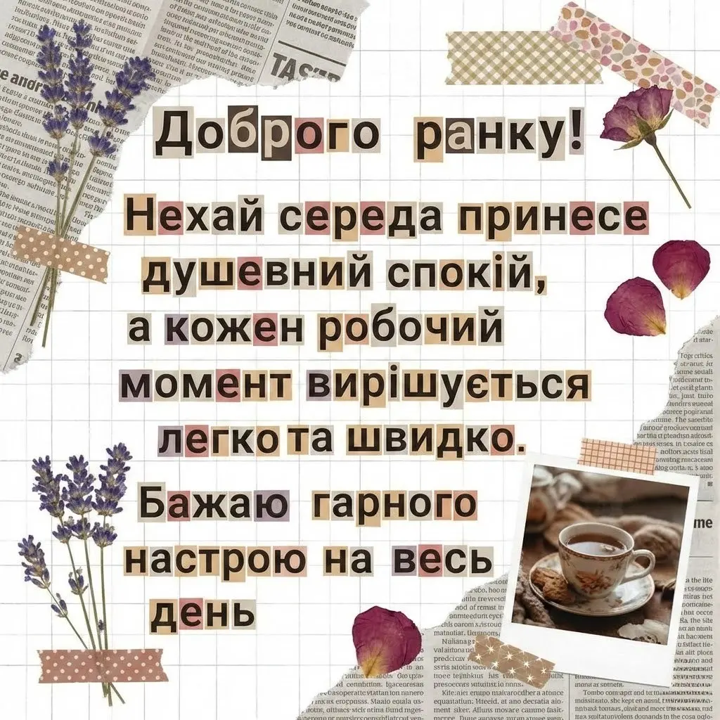 Доброго ранку середи: душевні та прикольні листівки для гарного настрою!
