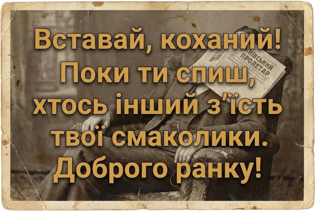 Доброго ранку, коханий: прикольні побажання та смішні листівки для бадьорого настрою