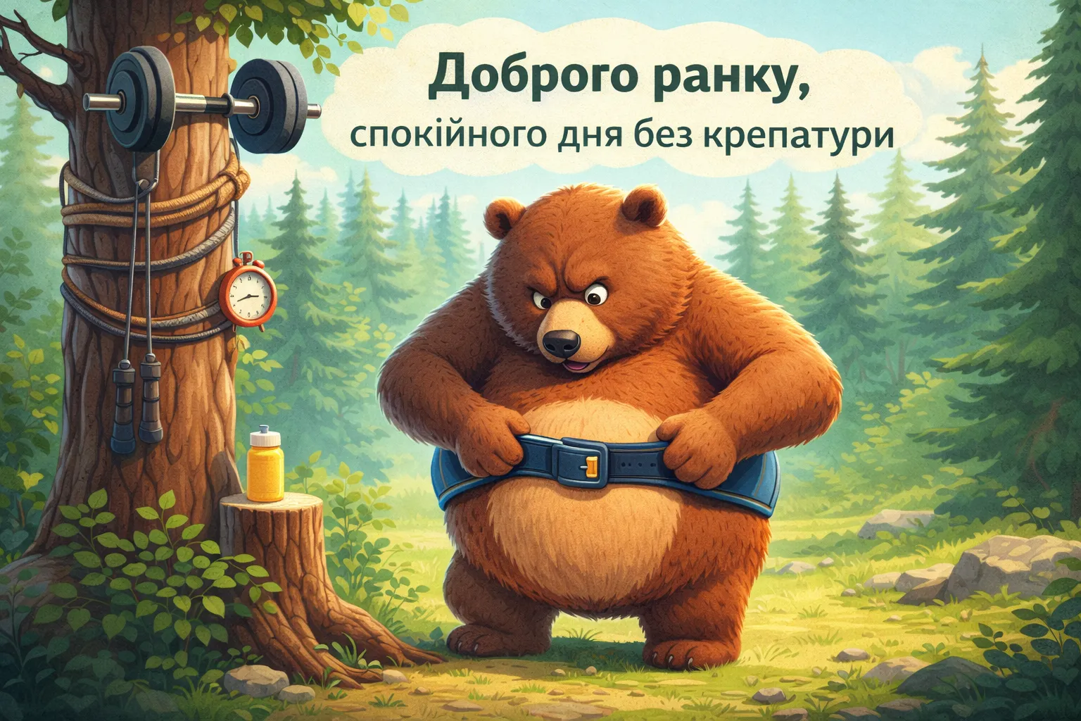 Доброго ранку та спокійного дня: спортивний гумор у яскравих листівках для бадьорого настрою