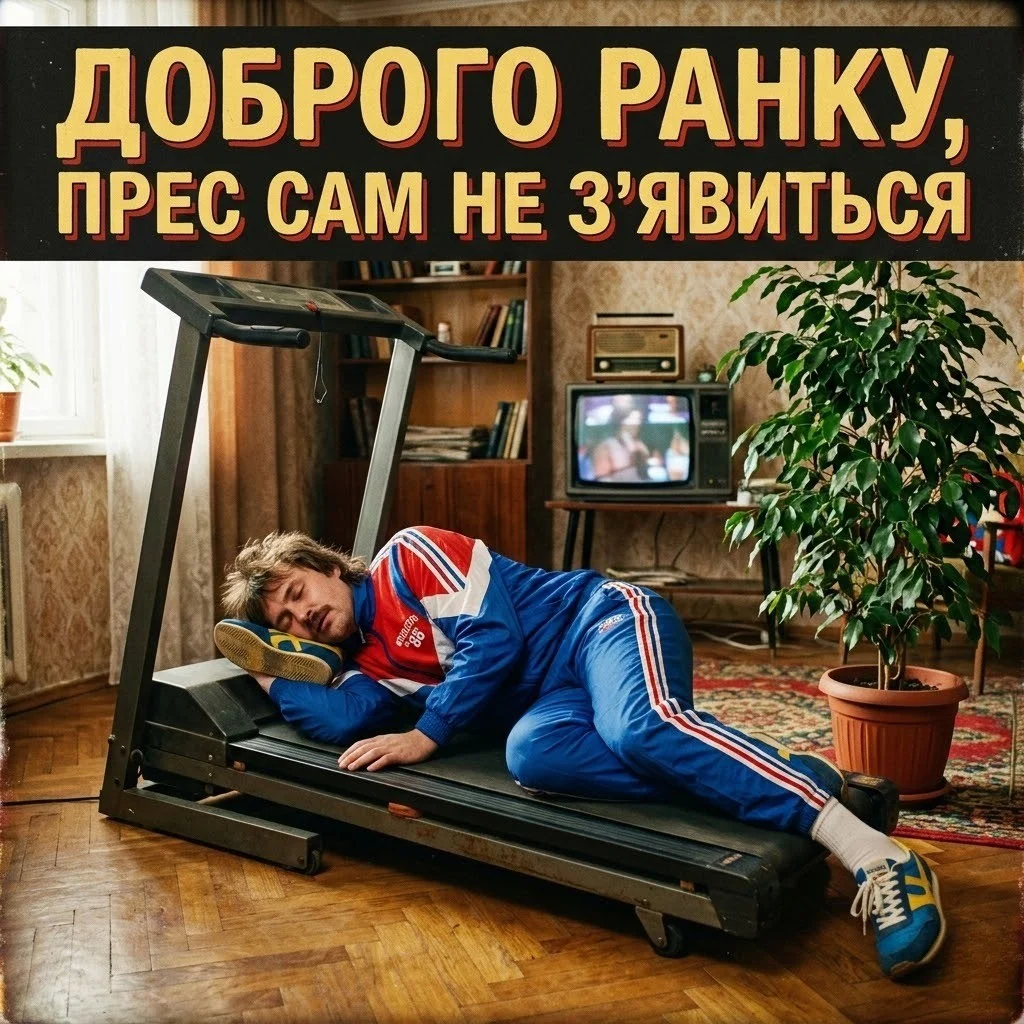 Доброго ранку та спокійного дня: спортивний гумор у яскравих листівках для бадьорого настрою