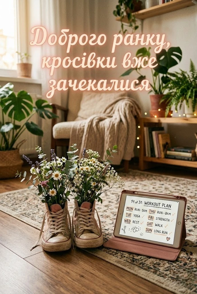Доброго ранку та спокійного дня: спортивний гумор у яскравих листівках для бадьорого настрою