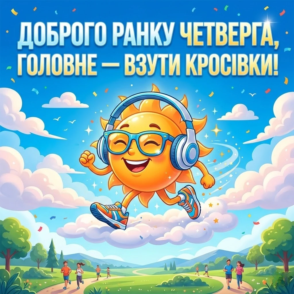 Доброго ранку четверга: картинки про ранкову пробіжку, порція мотивації та доброго гумору