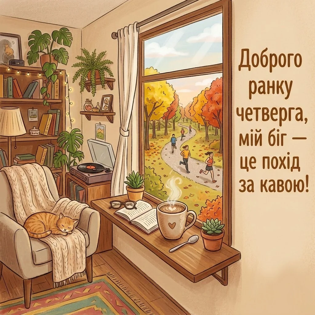 Доброго ранку четверга: картинки про ранкову пробіжку, порція мотивації та доброго гумору