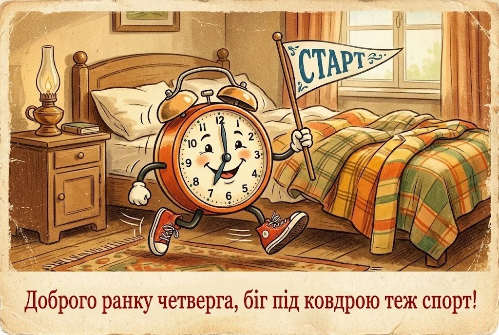 Доброго ранку четверга: картинки про ранкову пробіжку, порція мотивації та доброго гумору