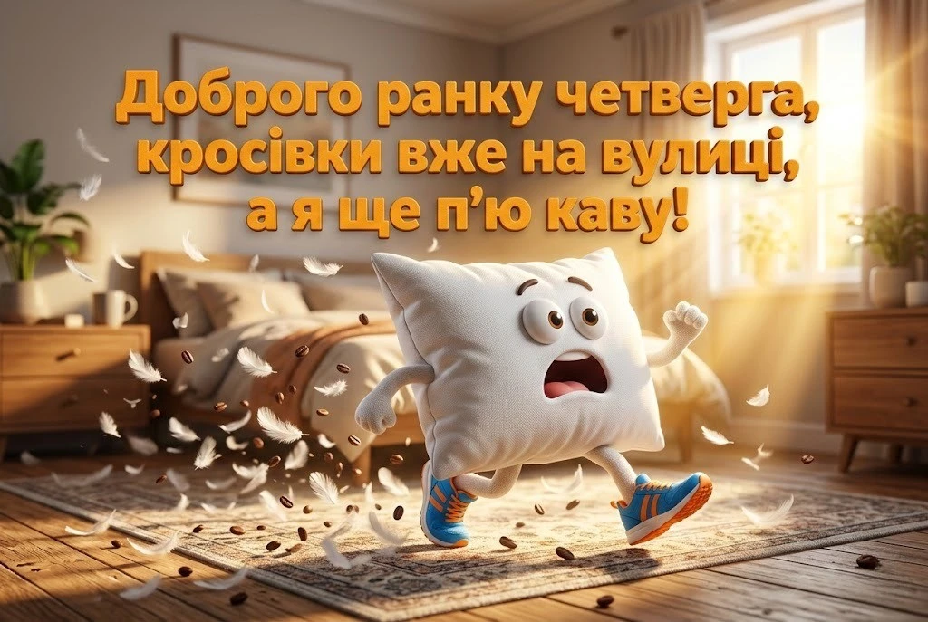 Доброго ранку четверга: картинки про ранкову пробіжку, порція мотивації та доброго гумору