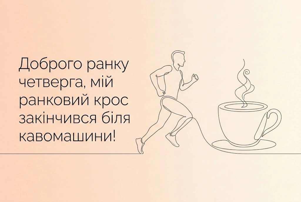 Доброго ранку четверга: картинки про ранкову пробіжку, порція мотивації та доброго гумору