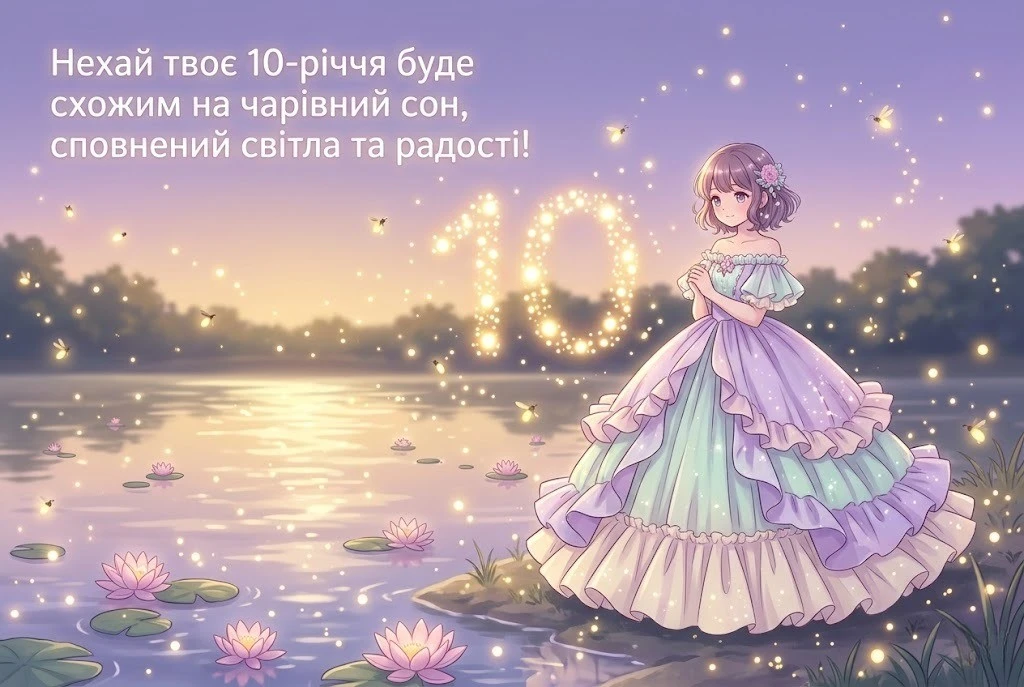 Привітання з днем народження дівчинці на 10 років: щирі побажання для маленької принцеси