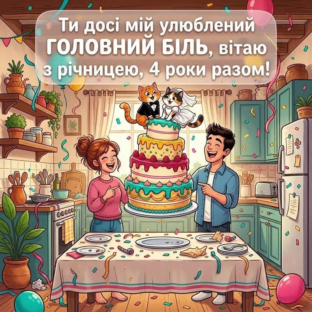 Привітання на 4 роки весілля: найкращі побажання у віршах та прозі