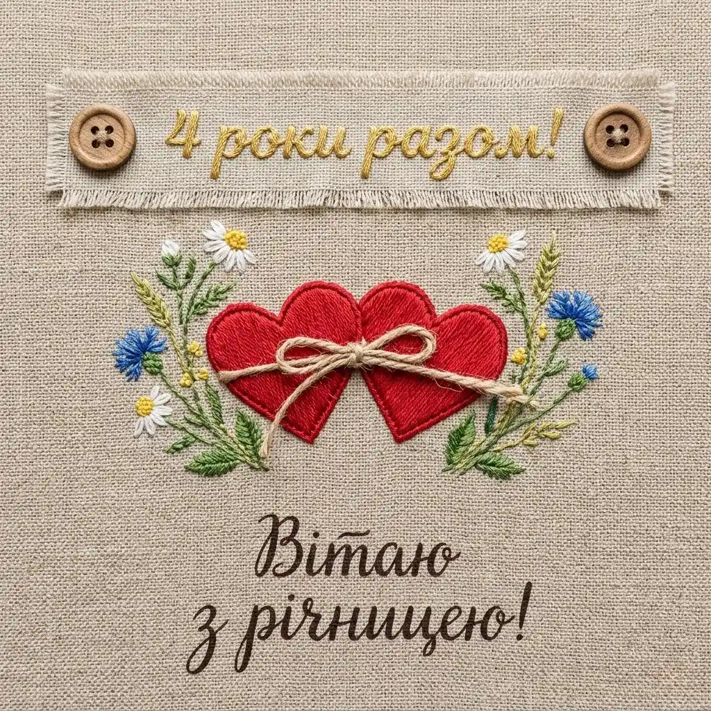 Привітання на 4 роки весілля: найкращі побажання у віршах та прозі