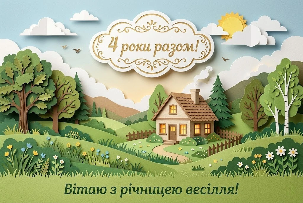 Привітання на 4 роки весілля: найкращі побажання у віршах та прозі