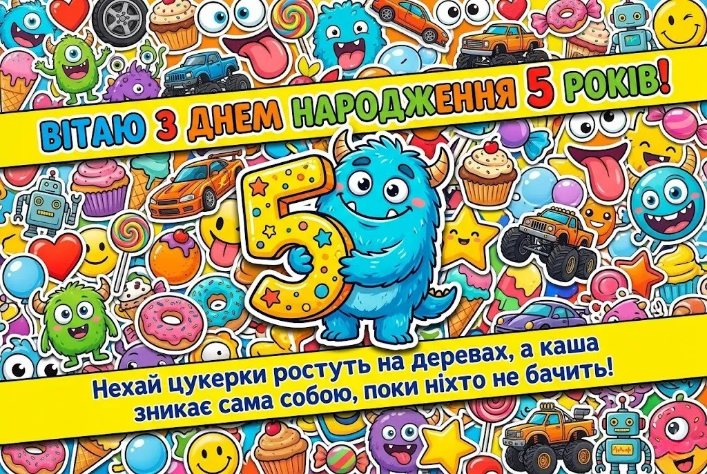 Привітання з 5-річчям хлопчику: щирі та яскраві побажання для маленького героя