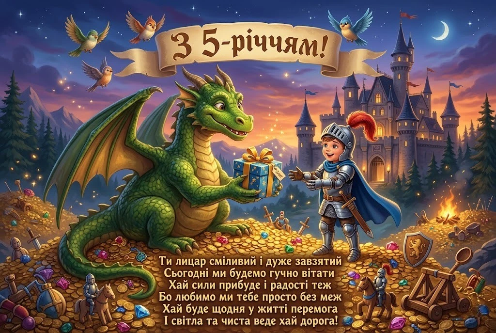 Привітання з 5-річчям хлопчику: щирі та яскраві побажання для маленького героя