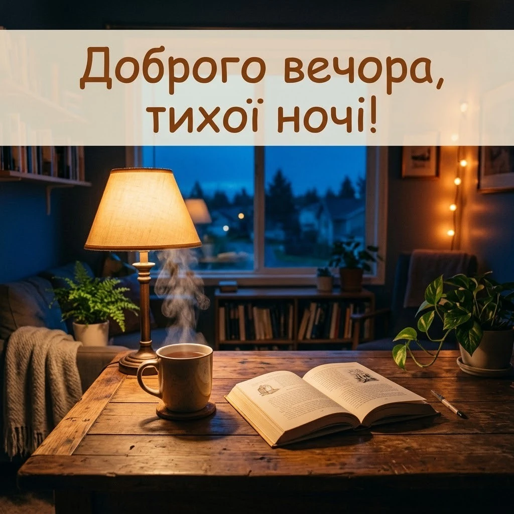 Доброго вечора і тихої ночі: найтепліші листівки та затишні побажання для душевного відпочинку