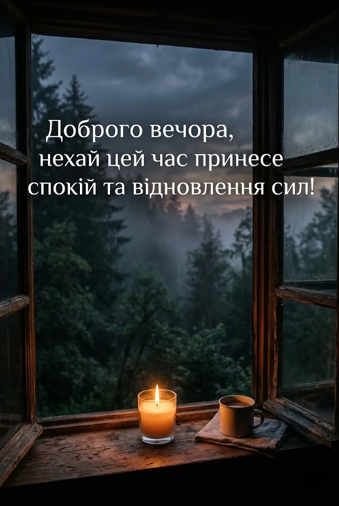 Доброго вечора і тихої ночі: найтепліші листівки та затишні побажання для душевного відпочинку