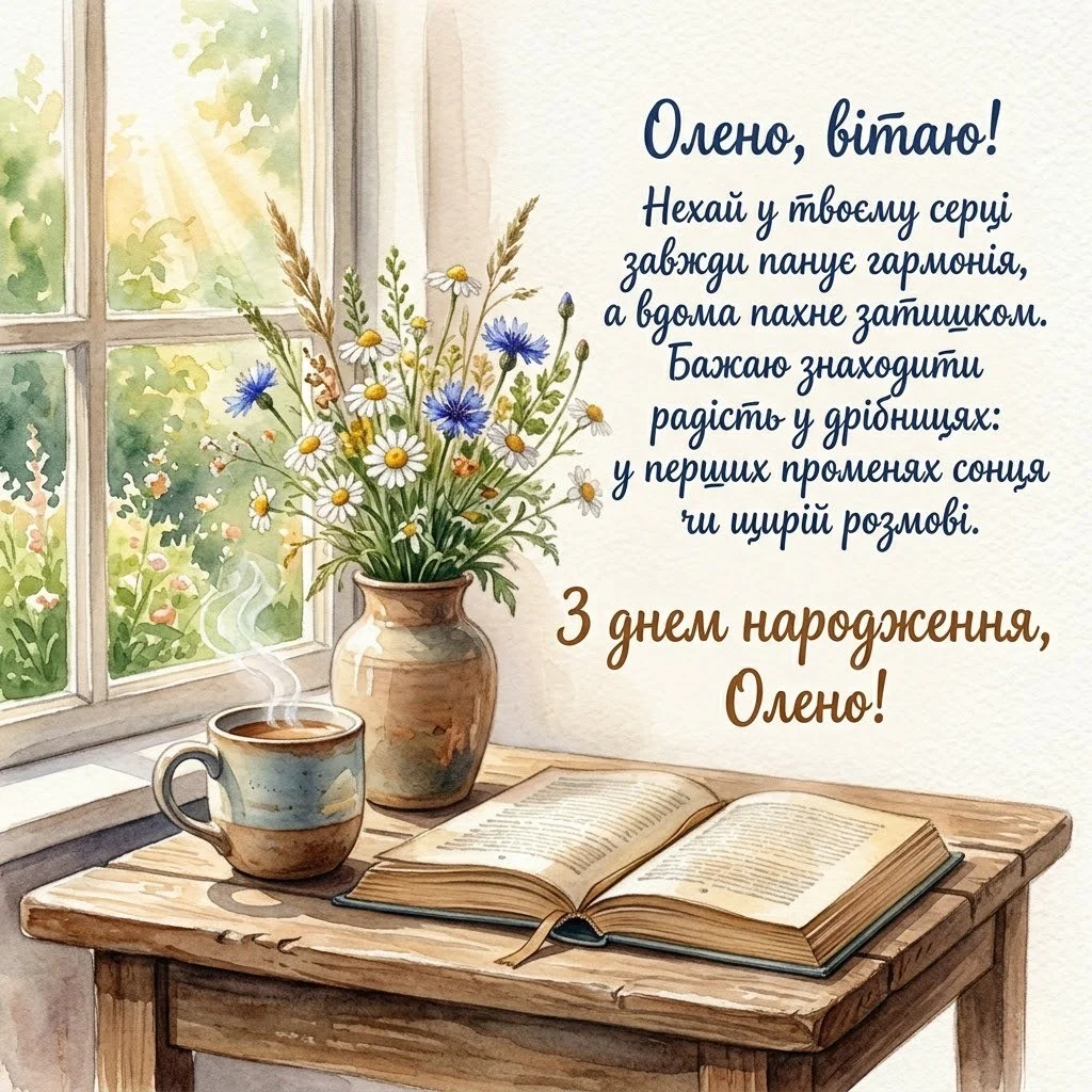 Привітання з днем народження Олені: зворушливі слова, що торкаються серця