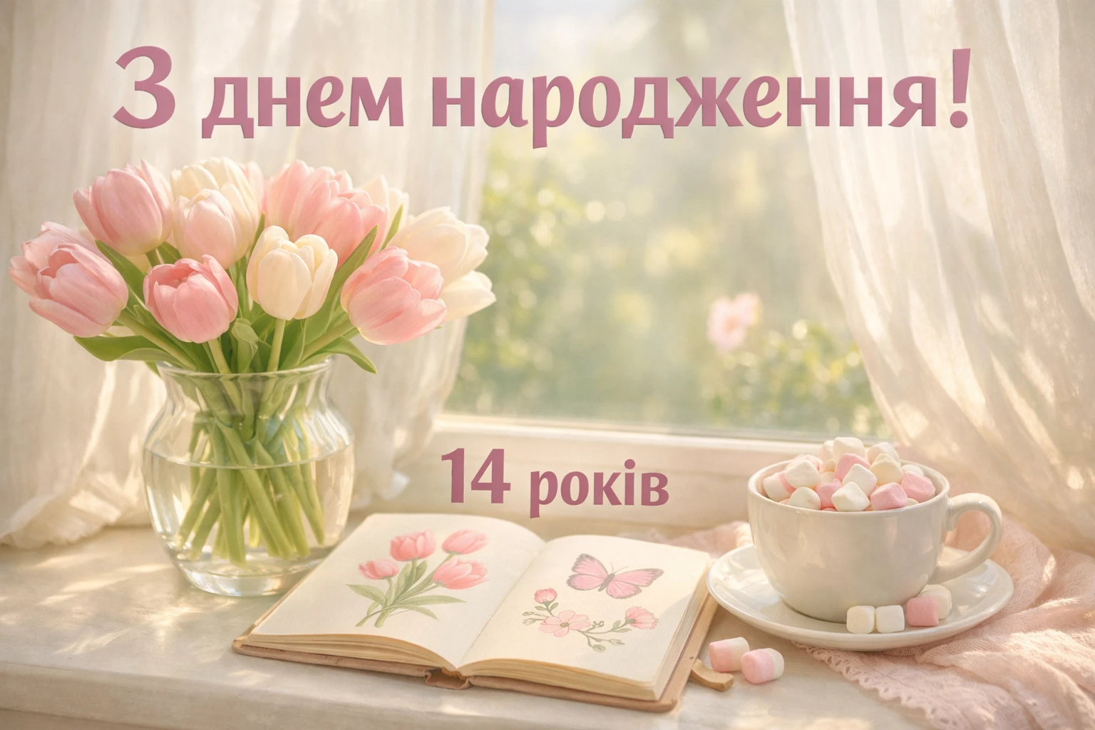 Привітання з днем народження дівчині на 14 років: найкращі побажання