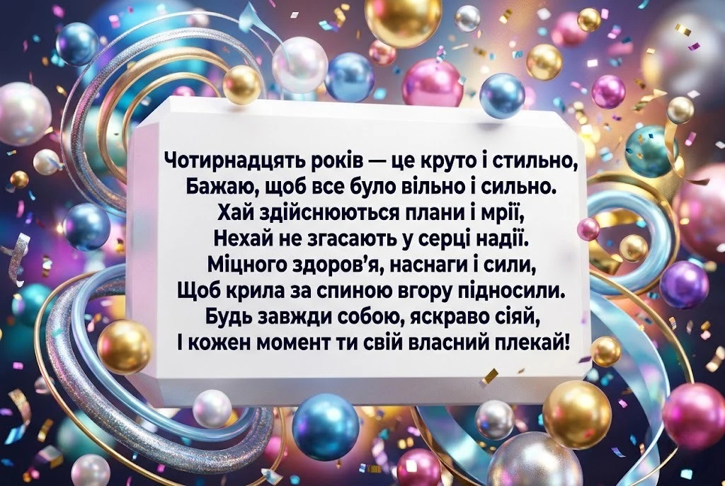 Привітання з днем народження дівчині на 14 років: найкращі побажання