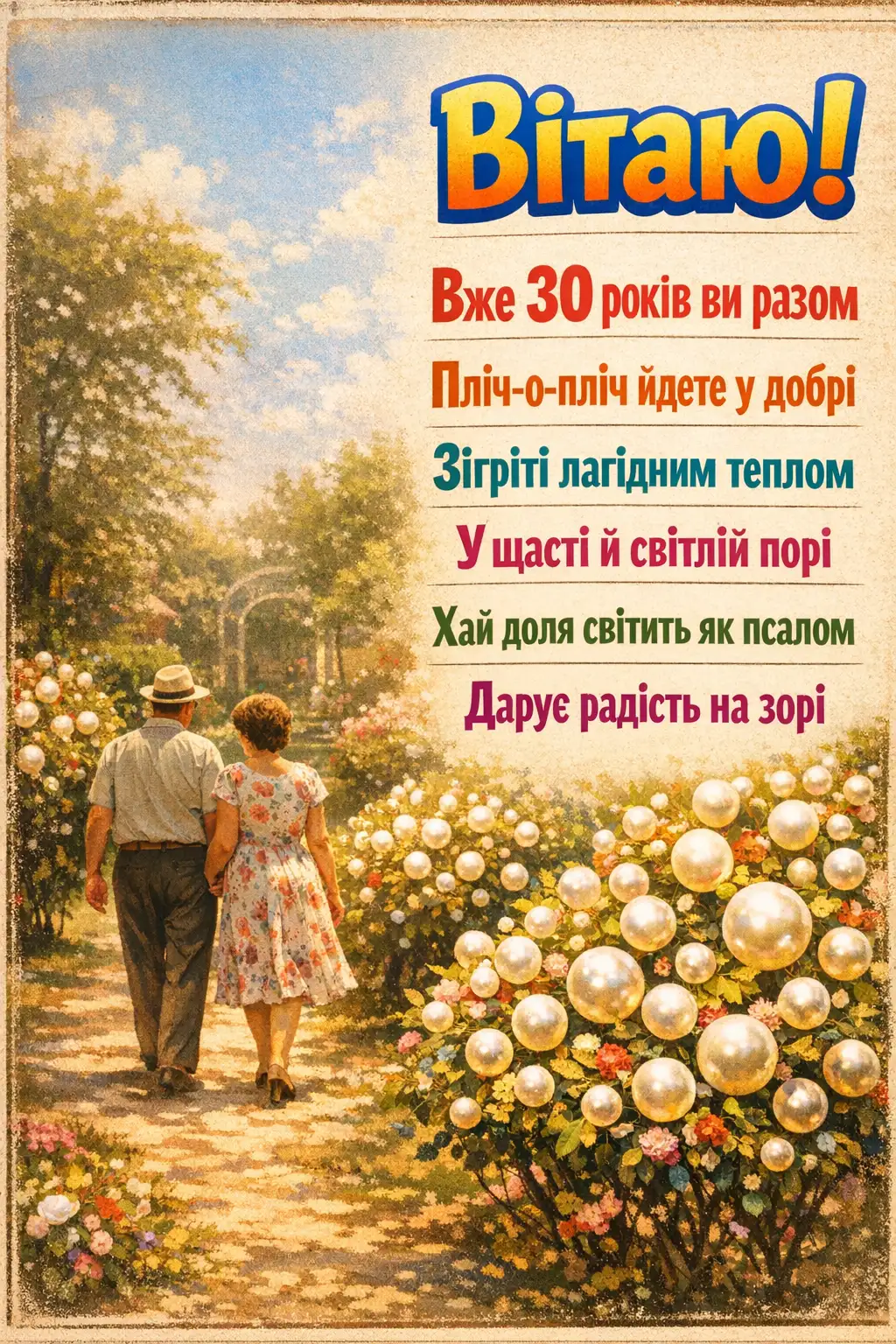 Золоті слова на перлове весілля: 30 років щасливого шлюбу