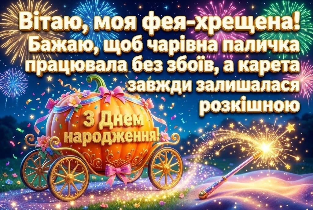 З днем народження, люба хрещена! Найтепліші слова від похресників